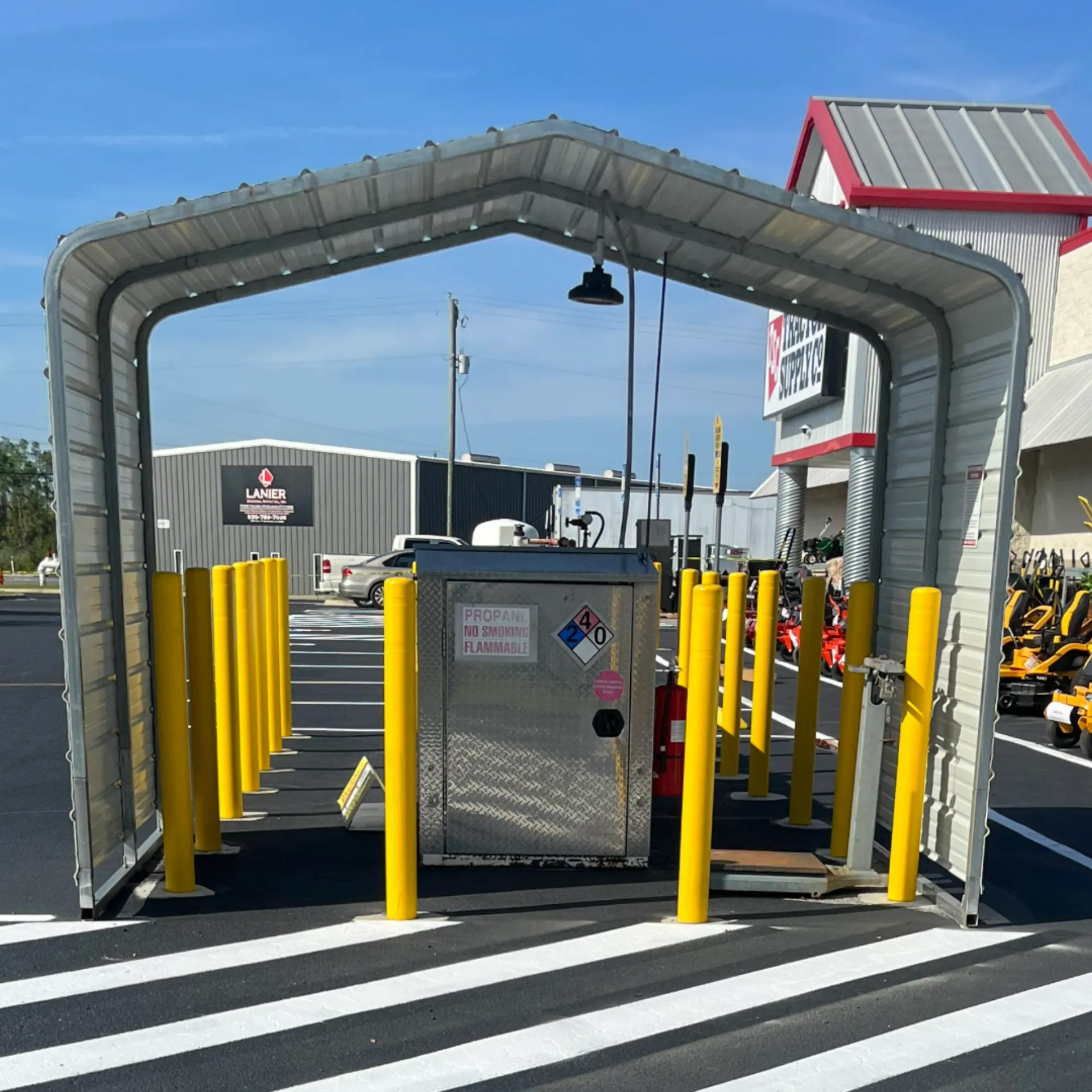 Bollard Installation — Storefront Protection