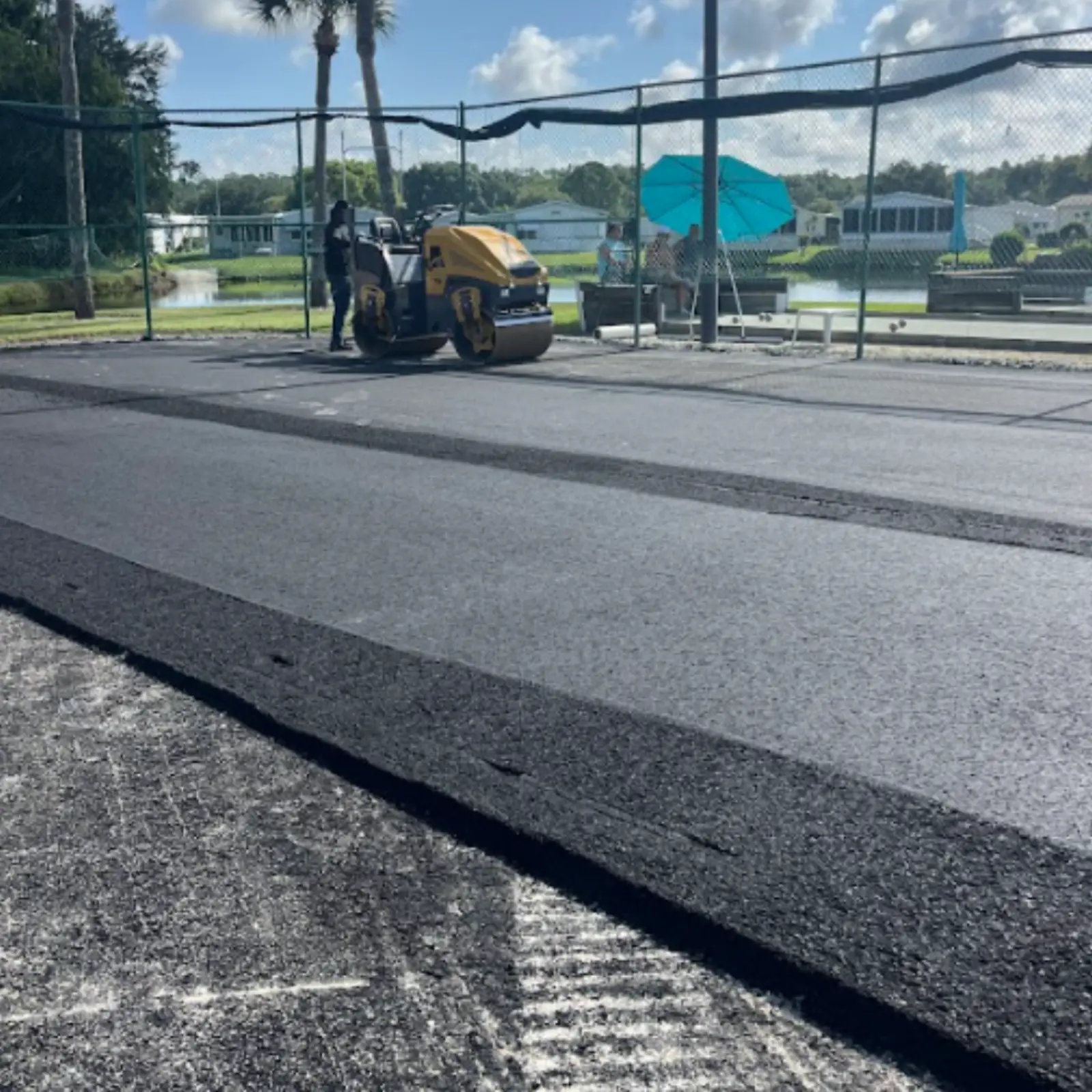Asphalt paving and resurfacing in a residential community
