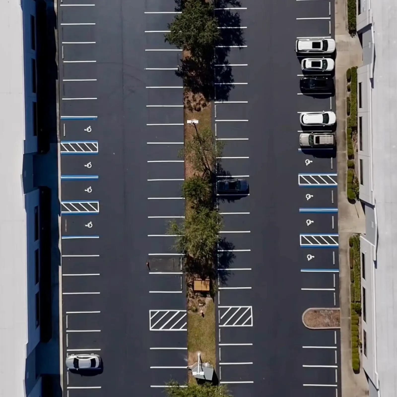 Community parking lot striping and ADA markings